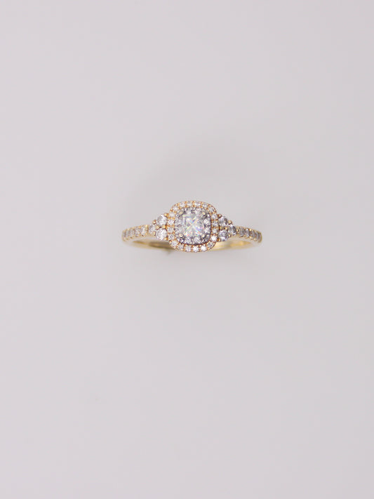 14K Yellow Gold Leo First Light Diamond Ring