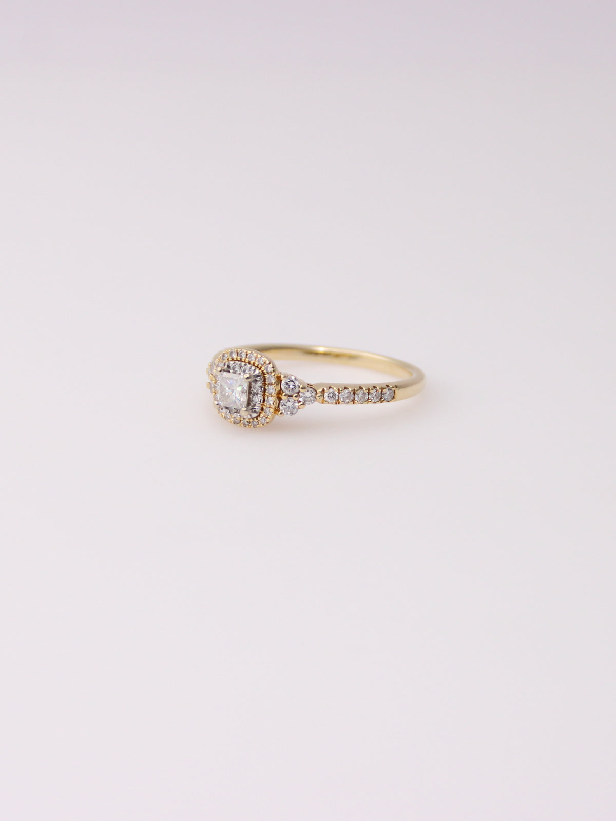 14K Yellow Gold Leo First Light Diamond Ring