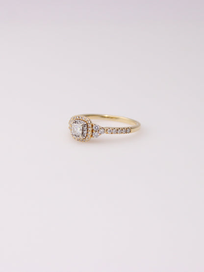 14K Yellow Gold Leo First Light Diamond Ring