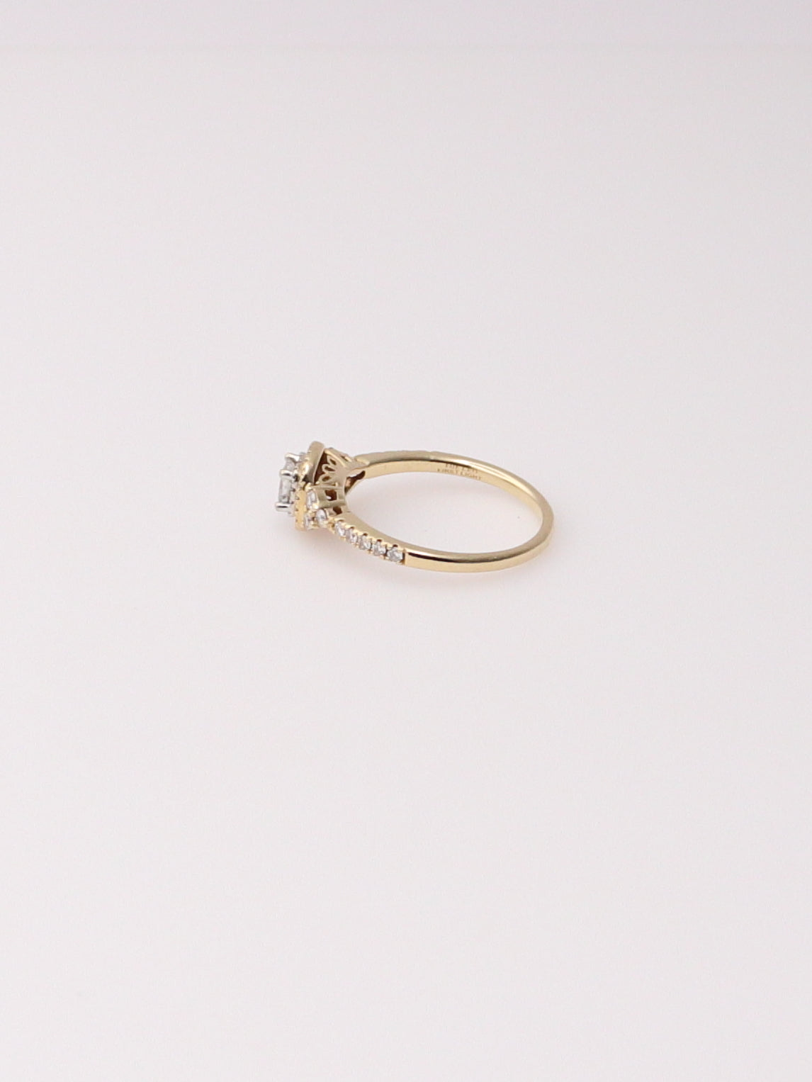 14K Yellow Gold Leo First Light Diamond Ring