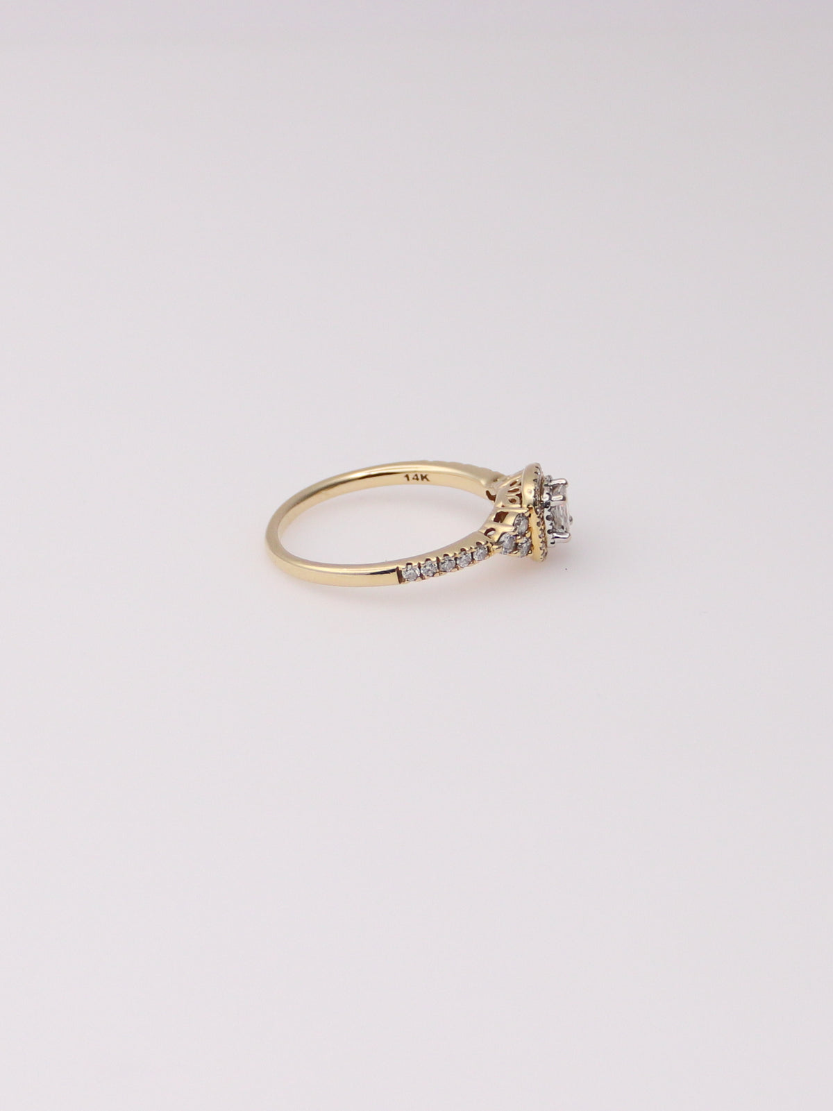 14K Yellow Gold Leo First Light Diamond Ring