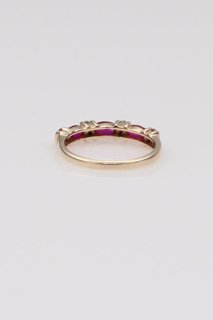 14K Yellow Gold Pink Ring
