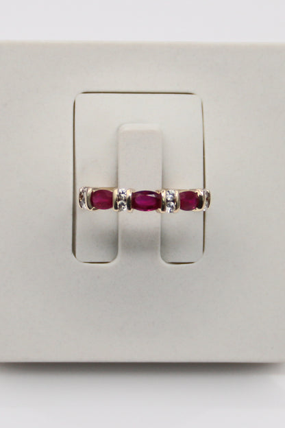 14K Yellow Gold Pink Ring