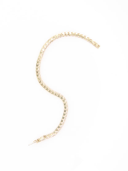 14K Yellow Gold Diamond Tennis Bracelet