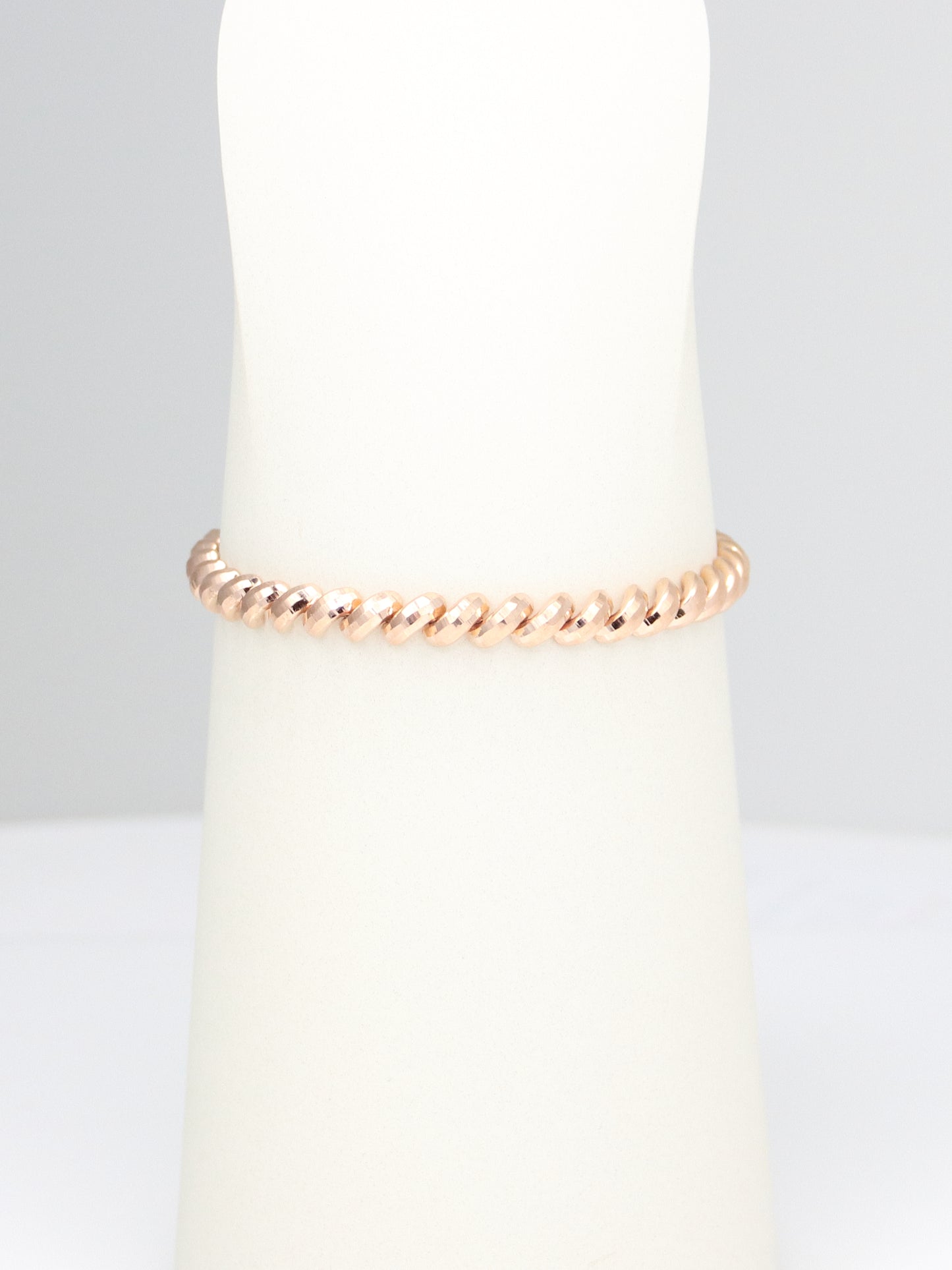 14K Rose Gold Disco Bracelet