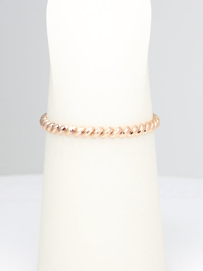 14K Rose Gold Disco Bracelet