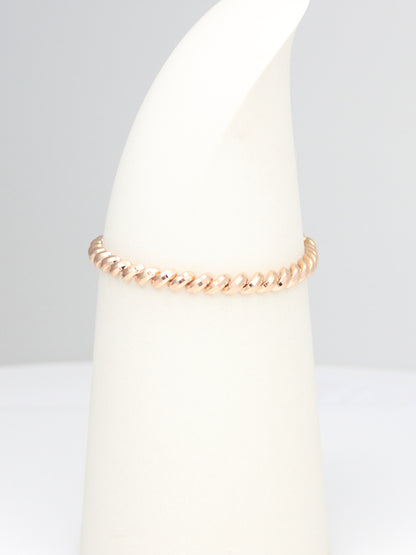 14K Rose Gold Disco Bracelet
