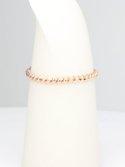 14K Rose Gold Disco Bracelet