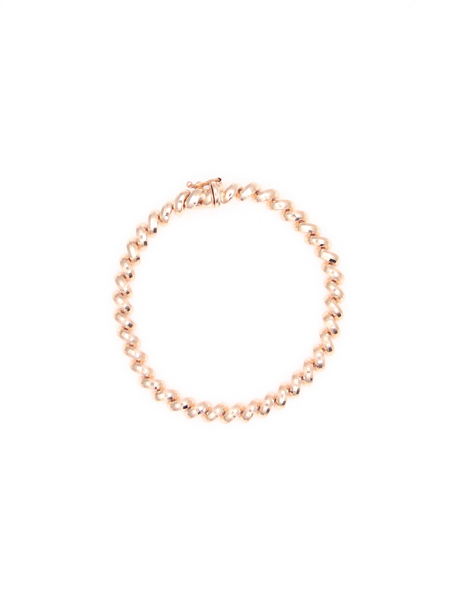 14K Rose Gold Disco Bracelet