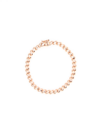 14K Rose Gold Disco Bracelet