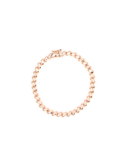 14K Rose Gold Disco Bracelet
